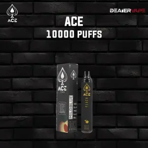 ace 10000 puffs กลิ่นไวท์พีช หอมละมุนหวานนุ่ม สดชื่นในทุกสัมผัส