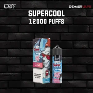 supercool 12000 puffs กลิ่นพีช หอมหวานละมุน สดชื่นทุกคำสูบ