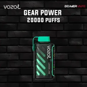 vozol gear power 20000 puffs กลิ่นเลมอนมะนาว หอมเปรี้ยวสดใสเติมพลัง