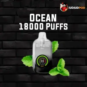 Ocean 18000 Puffs กลิ่นมินต์ – มิ้นต์หอมเย็นสดชื่น สะอาดผ่อนคลายทุกคำสูบ