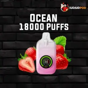 Ocean 18000 Puffs กลิ่นสตรอว์เบอร์รี่ – สตรอว์เบอร์รี่หอมหวานอมเปรี้ยว สดชื่นละมุน