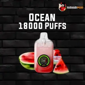 Ocean 18000 Puffs กลิ่นแตงโมไอซ์ – แตงโมฉ่ำหวานผสมความเย็น สดชื่นเต็มคำ