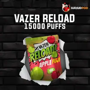 Vazer Reload 15K กลิ่นแอปเปิ้ลฟูจิ – แอปเปิ้ลฟูจิหอมหวาน สดชื่น กลมกล่อมทุกคำสูบ