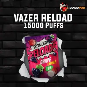 Vazer Reload 15K กลิ่นองุ่นลิ้นจี่ – องุ่นหวานฉ่ำผสมลิ้นจี่หอมสดใส ลงตัวทุกคำสูบ