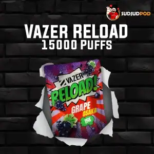 Vazer Reload 15K กลิ่นน้ำผลไม้องุ่น – องุ่นโอซากะหอมเข้มข้น สดชื่นเต็มรส