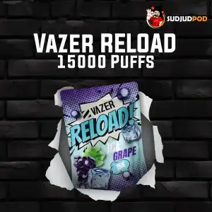 Vazer Reload 15K กลิ่นองุ่นไอซ์ – องุ่นหอมหวานผสานความเย็น สดชื่นเต็มคำ
