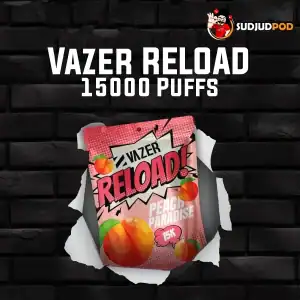 Vazer Reload 15K กลิ่นพีชพาราไดซ์ – พีชหวานหอม ละมุน สดชื่นทุกคำฟิน