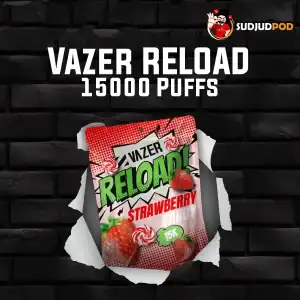 Vazer Reload 15K กลิ่นลูกอมสตรอว์เบอร์รี่ – ลูกอมสตรอว์เบอร์รี่หวานหอม กลิ่นละมุนชัดเจน
