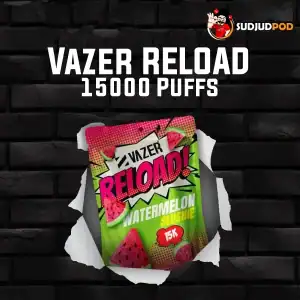 Vazer Reload 15K กลิ่นแตงโมสเลอชี่ – แตงโมหวานฉ่ำ เย็นสดชื่นเหมือนน้ำปั่น