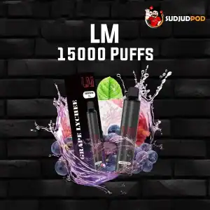 lm 15000 puffs กลิ่นองุ่นลิ้นจี่ หอมละมุน หวานนุ่ม