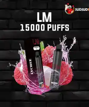 lm 15000 puffs กลิ่นลิ้นจี่หอมหวาน กลิ่นชัดไม่ซ้ำใคร