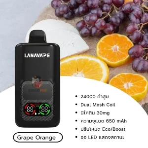 lannavape lana iris 24000 puffs grape orange