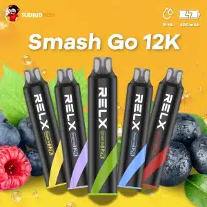 Relx Smash Go 12K พอตใช้แล้วทิ้ง กลิ่นชัด สูบได้นาน คุ้มค่าในเครื่องเดียว