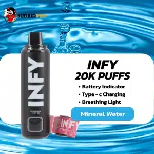INFY 20K กลิ่นน้ำแร่ — เย็นใสสะอาด สดชื่นเบาสบายทุกคำสูบ