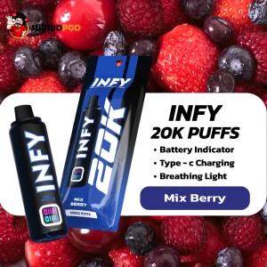 INFY 20K กลิ่น มิกซ์เบอร์รี่ – รวมเบอร์รี่หอมฉ่ำ รสกลมกล่อม